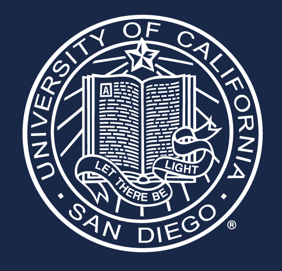 University of California San Diego Seal, White Outline on Navy variant, cell 43