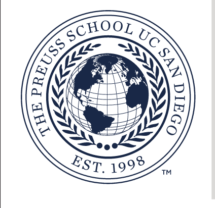 The Preuss School seal, blue variant, cell 78