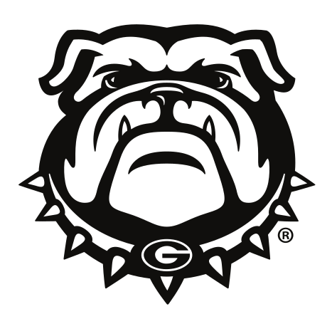 Bulldog head, black/white variant