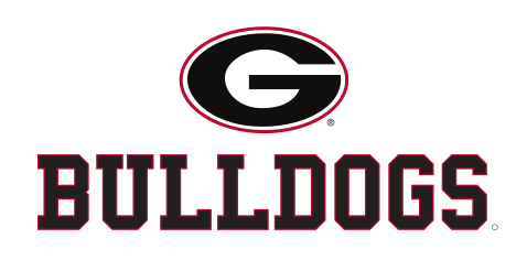 Oval G BULLDOGS lockup, black/red variant