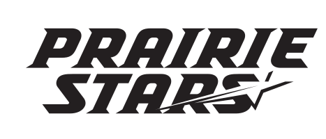 Prairie Stars wordmark, stacked black variant, cell 38