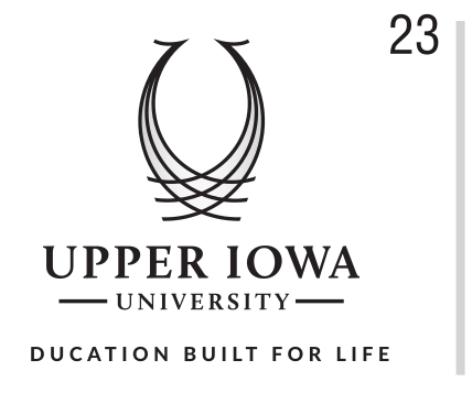 Institutional mark with tagline, black variant, cell 23
