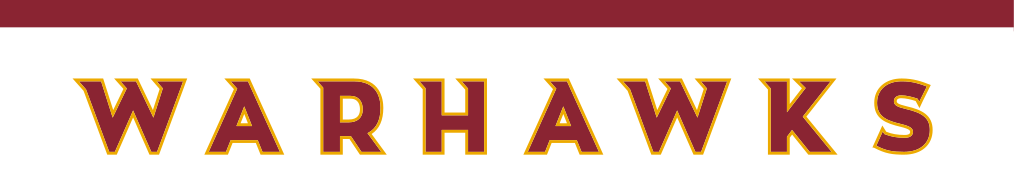 WARHAWKS wordmark, maroon and gold variant, cell 5