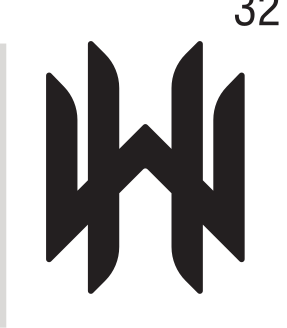 WW mark, black and white variant, cell 32