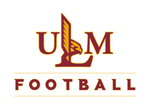 ULM Football mark, maroon and gold variant, cell 43