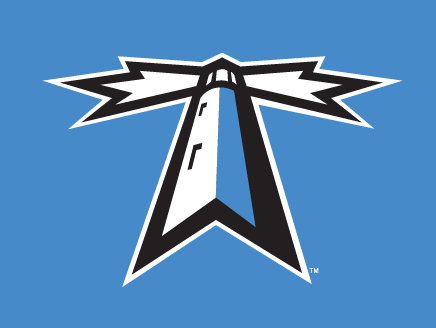 UMass Boston Beacons beacon logo, full color on blue background variant, cell 12