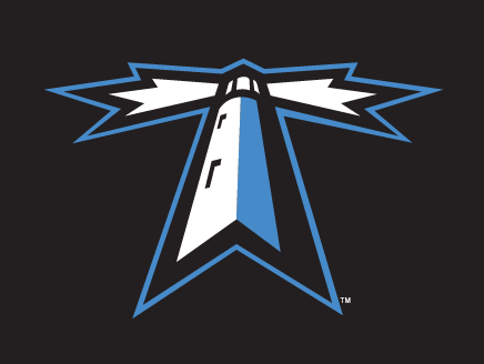 UMass Boston Beacons beacon logo, full color on black background variant, cell 13
