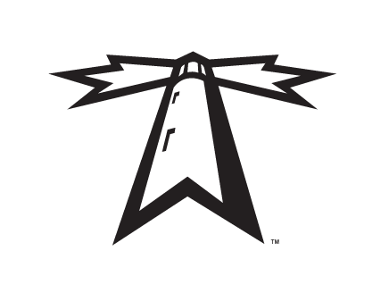 UMass Boston Beacons beacon logo, black and white variant, cell 14