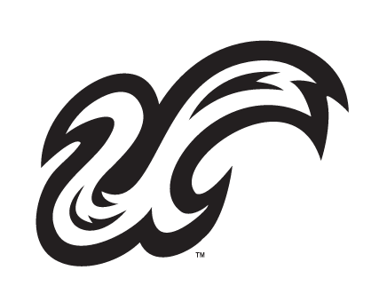 UMass Boston Beacons lettermark, black and white variant, cell 24