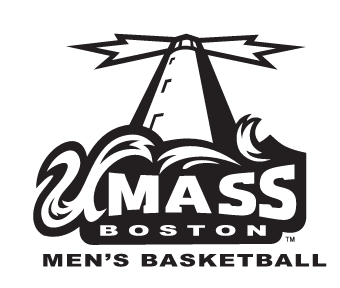 UMass Boston Men's Basketball logo, black and white variant, cell 19