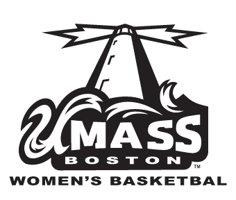 UMass Boston Women's Basketball logo, black and white variant, cell 24