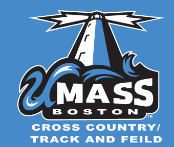 UMass Boston Cross Country/Track and Field logo, full color on blue variant, cell 27
