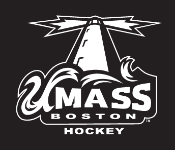 UMass Boston Beacons logo, white on black variant, cell 5
