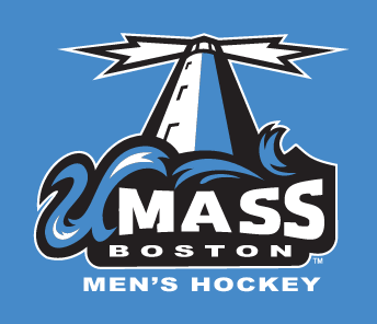 UMass Boston Beacons logo, full color on blue variant, cell 7