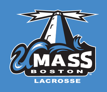 UMass Boston Beacons logo, full color on blue variant, cell 17