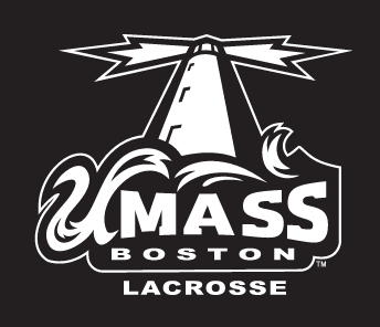 UMass Boston Beacons logo, white on black variant, cell 20