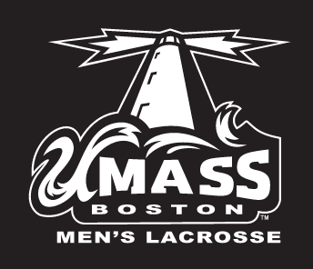 UMass Boston Beacons logo, white on black variant, cell 25
