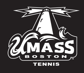 UMass Boston Beacons, Tennis, white on black variant, cell 10