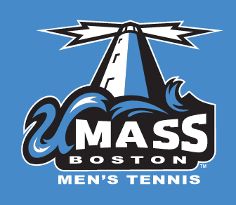 UMass Boston Beacons, Men's Tennis, full color on blue variant, cell 12