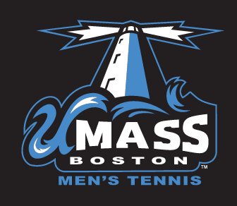 UMass Boston Beacons, Men's Tennis, full color on black variant, cell 13