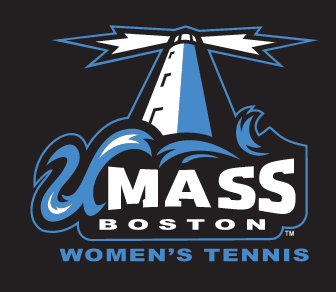 UMass Boston Beacons, Women's Tennis, full color on black variant, cell 18