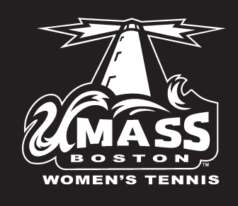 UMass Boston Beacons, Women's Tennis, white on black variant, cell 20