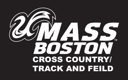 UMass Boston Cross Country/Track and Field, white on black variant, cell 30