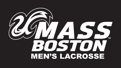 UMass Boston Men's Lacrosse, white on black variant, cell 25