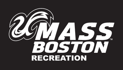 UMass Boston Recreation, white on black variant, cell 30