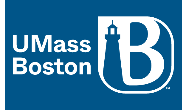 UMass Boston logo, reverse color variant, cell 2