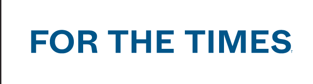 FOR THE TIMES wordmark, color variant, cell 13
