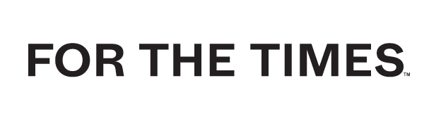 FOR THE TIMES wordmark, black variant, cell 15