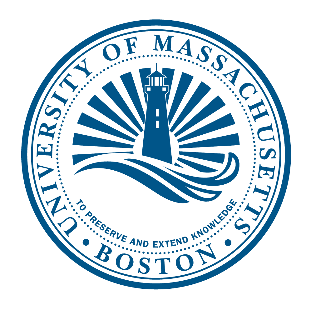 University of Massachusetts Boston Emblem, blue variant, cell 17