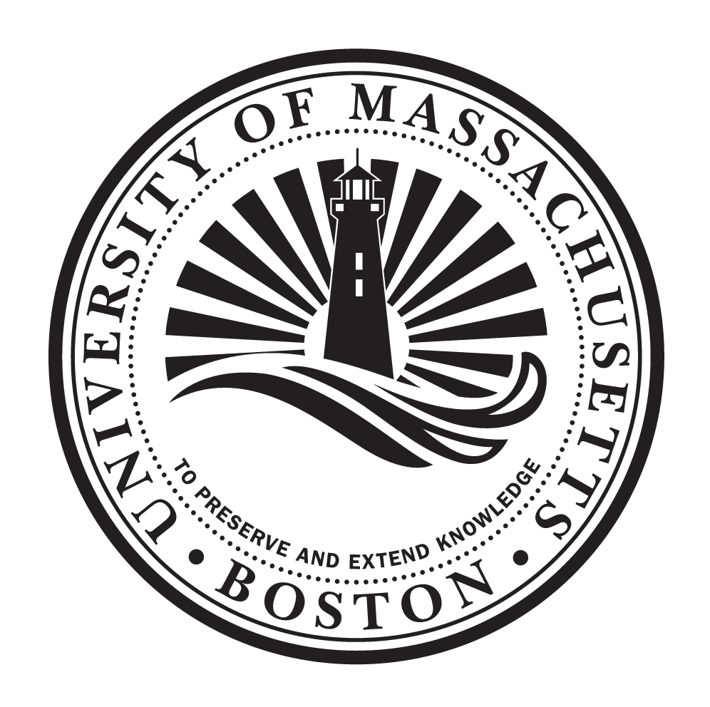 University of Massachusetts Boston Emblem, black variant, cell 19
