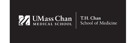 UMass Chan Medical School T.H. Chan School of Medicine, horizontal 1-line, reverse variant, cell 10