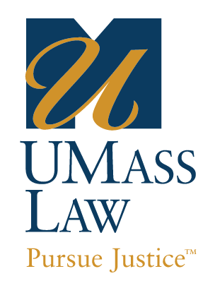 UMass Law Pursue Justice stacked, full color variant, cell 9