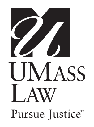 UMass Law Pursue Justice stacked, black variant, cell 11