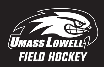 UMass Lowell Field Hockey, one color white on black variant, cell 30