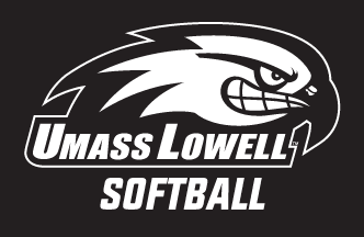 UMass Lowell Softball, one color white on black variant, cell 54
