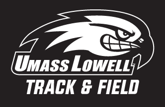 UMass Lowell Track & Field, one color white on black variant, cell 60