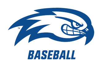 River Hawk head, blue and white with Baseball text variant, cell 69