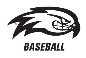 River Hawk head, black and white with Baseball text variant, cell 71