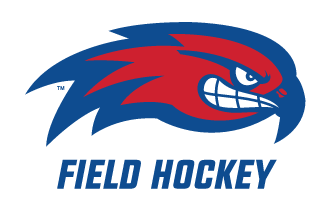 River Hawk head, full color with Field Hockey text variant, cell 85