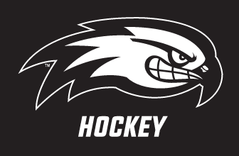 River Hawk head with HOCKEY text, white outline on black background variant, cell 96