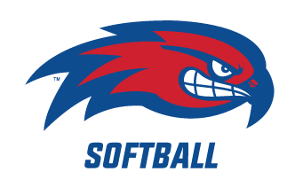 River Hawk head with SOFTBALL text, full color variant, cell 109