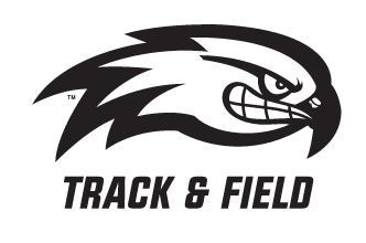 River Hawk head with TRACK & FIELD text, black and white variant, cell 119