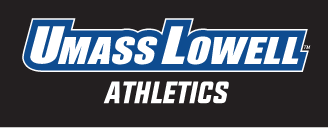 UMass Lowell Athletics wordmark, color on black variant, cell 126