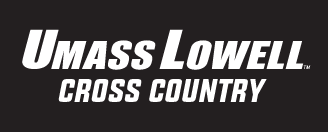 UMass Lowell Cross Country wordmark, white on black variant, cell 168