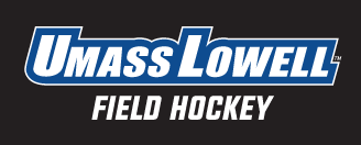 UMass Lowell Field Hockey wordmark, color on black variant, cell 174