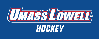 UMass Lowell Hockey wordmark, color on blue variant, cell 182